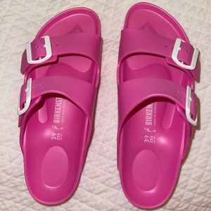 bright pink rubber women birkenstocks💖